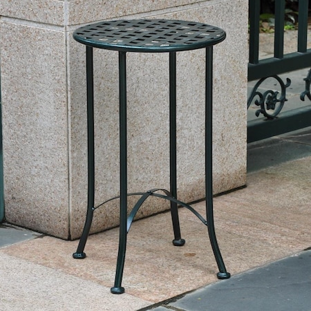 International Caravan Mandalay Iron Round Table, Verdi Green 3469-HD-VG
